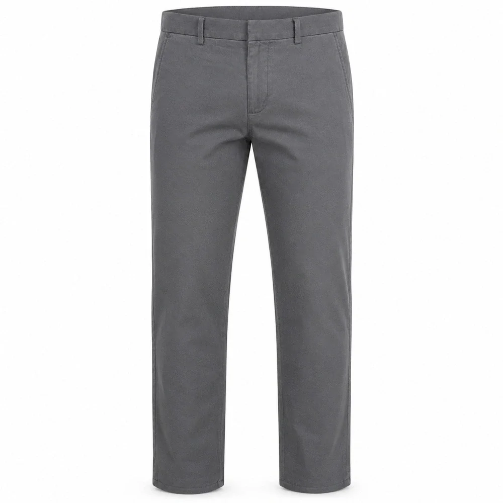 Banana Republic Chino Pants Mens 30x27 Grey Slim‎ Fit Hemmed Cotton Twill